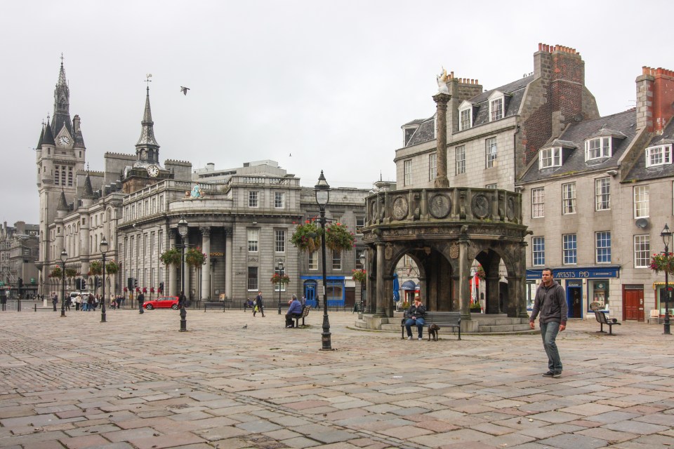 Castlegate and Union St, Aberdeen. Sept 2010