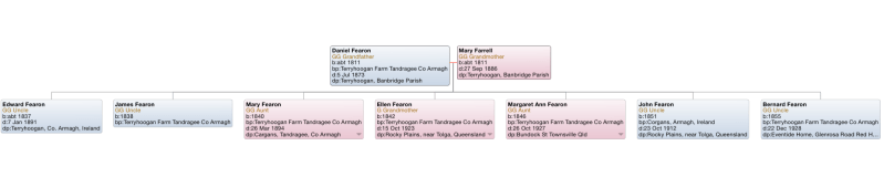 Daniel Fearon Mary Farrell family